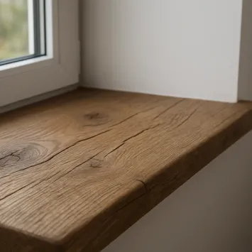 Oud eiken vensterbank