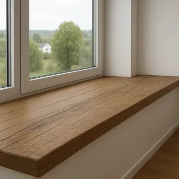 Oud eiken vensterbank