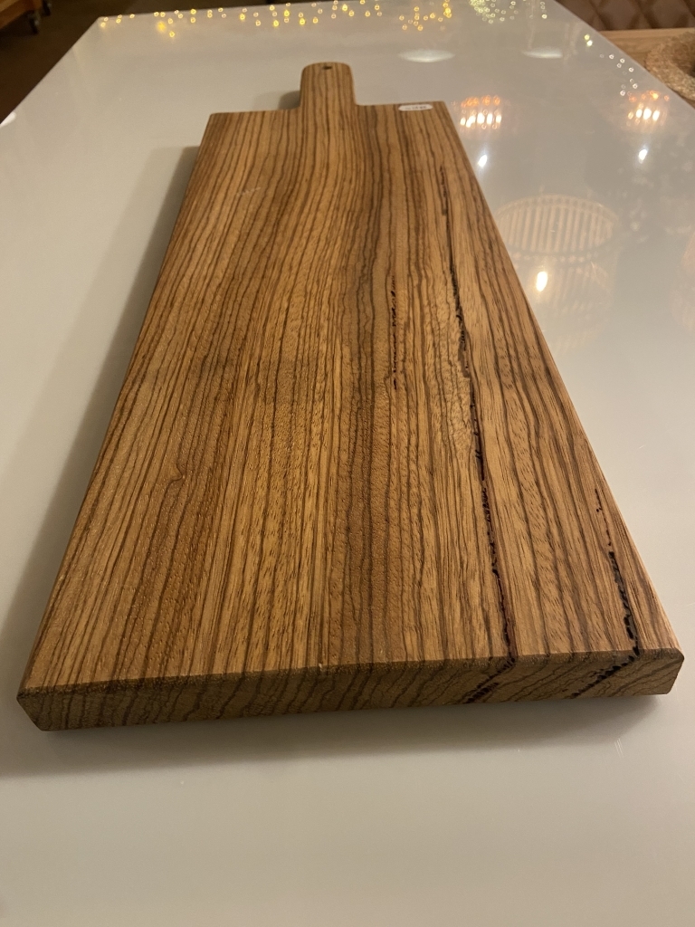 Snij/serveer/hapjes plank van zebrano hout